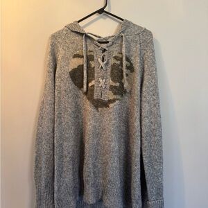 Torrid Gray Sweater with Camouflage Heart